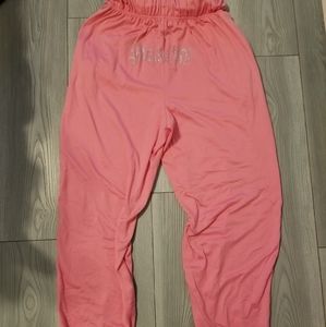 Peachy pink sweat pants